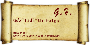Góliáth Helga névjegykártya